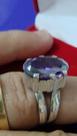 Anel Prata 950 Pedra Zircônia Lilas, Rosa, branca e outras cores 18x8 mm Anel Prata 950 Pedra Zircônia Lilas, Rosa, branca e outras cores 18x8 mm