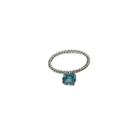 Anel Prata Colors Solitário Zircone Turquesa Anel Prata Colors Solitário Zircone Turquesa