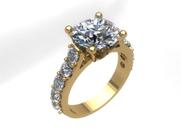 Anel Prata Com Zirconia 8mm Banhado De Ouro