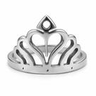 Anel Prata Coroa Tiara Princesa Realeza Feminino Luxo Elegante Presente Romântico 2mm