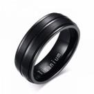 Anel Preto Masculino Feminino De Titânio 8mm Anel Preto Masculino Feminino De Titânio 8mm