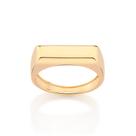 Anel retângular banhado a ouro 513473 Rommanel