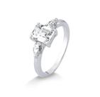 Anel retangular com gotas moissanite 6x8mm 2.7ct joia de prata luxo möverich tamanho:12