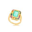 Anel Retangular Cristal Color