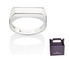 Anel Retangular Masculino Prata Maciça 925 Rommanel 810305