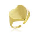 Anel Romeu de Coração Liso - Banho Ouro 18 k Anel Romeu de Coração Liso - Banho Ouro 18 k
