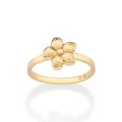 Anel rommanel banhado ouro 18k feminino infantil moana flor plumeria 513555
