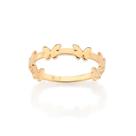 Anel rommanel banhado ouro 3x 24k 18k e 22k feminino fino skinny borboletas 513484 Anel rommanel banhado ouro 3x 24k 18k e 22k feminino fino skinny borboletas 513484