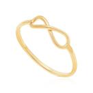 Anel Rommanel Com Simbolo Do Infinito Folheado A Ouro 511815 - ROMAMNEL Anel Rommanel Com Simbolo Do Infinito Folheado A Ouro 511815 - ROMAMNEL