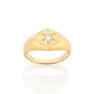 Anel Rommanel Estrela 6 Pontas Zircônia Folheado Ouro 512995 Anel Rommanel Estrela 6 Pontas Zircônia Folheado Ouro 512995