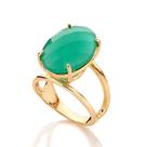 Anel Rommanel Folheado a Ouro com Cristal 511666