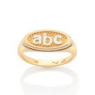 Anel Rommanel Infantil ABC Folheado a Ouro 513023
