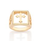 Anel rommanel masculino banhado ouro 18k chevalier vazado 513586 Anel rommanel masculino banhado ouro 18k chevalier vazado 513586