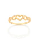 Anel Rommanel Skinny Ring Amor Eterno Folheado a Ouro 512865