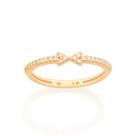 Anel Rommanel Skinny Ring Laço Folheado a ouro 512860