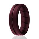 Anel ROQ Silicone Wedding BR Middle Line Basic-Bordo 15mm