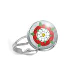 Anel Rosa de Tudor Inglaterra Tudor Rose Unissex e Ajustável