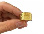 Anel Salmo 91 Banhado A Ouro 18k Masculino Oração Bíblia