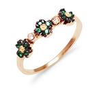 Anel Signo Touro Trevo 4 Folhas - Prata Banhado a Ouro