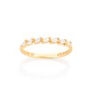 Anel skinny 18k com zircônias navetes BRANCO 513330 Rommanel