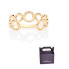 Anel Skinny Círculos Vazado Banhado à Ouro Rommanel 513546 Anel Skinny Círculos Vazado Banhado à Ouro Rommanel 513546