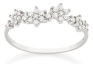 Anel Skinny Composto Por 4 Flores Cravejadas 313246