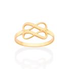 Anel skinny duplo infinito 18k 513348 Rommanel