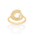 Anel skinny espiral 18k com zircônias BRANCO 513295 Rommanel