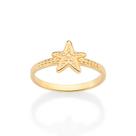 Anel skinny estrela do mar banhado a ouro 513491 Rommanel