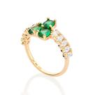 Anel Skinny Folheado A Ouro 18k C/ Zircônias Rommanel 513420