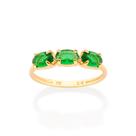 Anel skinny folheado a ouro VERDE 513385 Rommanel