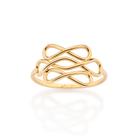 Anel skinny infinitos banhado a ouro 513598 Rommanel Cor:DouradoTamanho:20