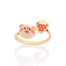 Anel skinny lotso e morango banhado 513574 Rommanel