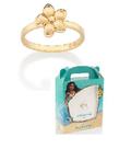 Anel Skinny Moana Flor Plumeria Banhado Ouro Rommanel 513555