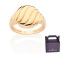 Anel Skinny Ondulado Banhado a Ouro Rommanel 513475 Anel Skinny Ondulado Banhado a Ouro Rommanel 513475