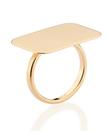 Anel skinny retangular banhado a ouro 18k 5135032000 tam 20