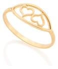 Anel Skinny Ring Com Detalhe De Dois Coraç 512234