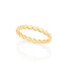 Anel Skinny Ring Corações Folheado A Ouro Rommanel 513013