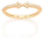 Anel Skinny Ring Cravejado Por 24 Zircônias 512860