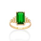 Anel skkinny formatura banhado a ouro VERDE 513523 Rommanel