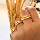Anel snake banhado em ouro 18k
