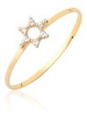 Anel Sol Estrela Delicado Em Ouro Puro 18k As518