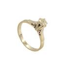 Anel Soliário De Ouro Branco 18k Cm Diamante De 30 Pontos