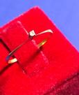 Anel Solitário 15 Anos Diamantes 1 mm Ouro 18 Kilates 0.70 Grama