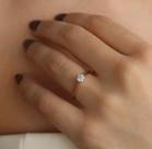 Anel solitario 6 garras moissanite 4.5mm 0.4ct joia de prata luxo möverich tamanho:17