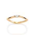 Anel solitário banhado a ouro 18k com zircônia 5136141806 Anel solitário banhado a ouro 18k com zircônia 5136141806