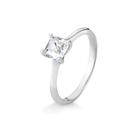 Anel solitario carre moissanite 4mm 0.4ct joia de prata luxo möverich tamanho:12