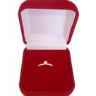 Anel solitário com pedra de zirconia 3mm folheado a ouro 18K