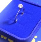 Anel Solitário Diamantes 4 mm Ouro Branco 18 Kilates Peso 1.70 Gramas Topo 4 mm