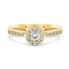 Anel Solitário em ouro 18k Fiore e diamante 0,50 ct